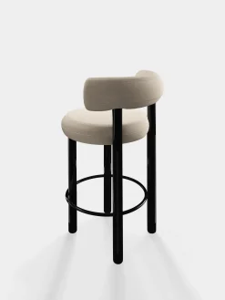 Fat Black Steel 65cm Counter Stool