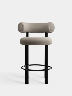 Fat Black Steel 65cm Counter Stool