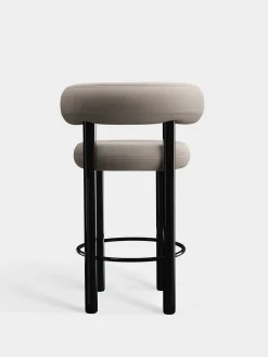 Fat Black Steel 65cm Counter Stool