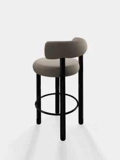 Fat Black Steel 65cm Counter Stool