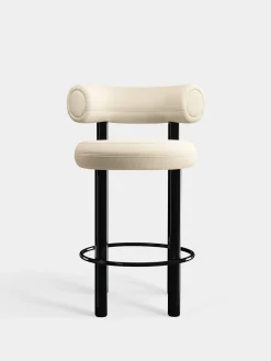 Fat Black Steel 65cm Counter Stool