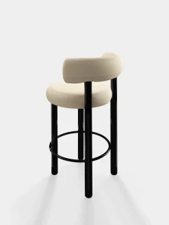 Fat Black Steel 65cm Counter Stool