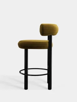 Fat Black Steel 65cm Counter Stool