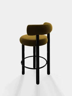 Fat Black Steel 65cm Counter Stool