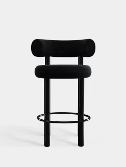 Fat Black Steel 65cm Counter Stool