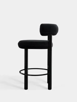 Fat Black Steel 65cm Counter Stool