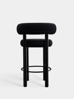 Fat Black Steel 65cm Counter Stool