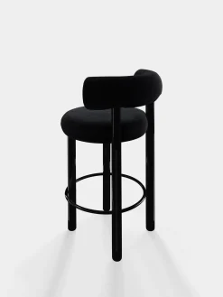 Fat Black Steel 65cm Counter Stool
