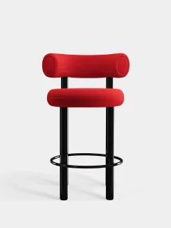 Fat Black Steel 65cm Counter Stool