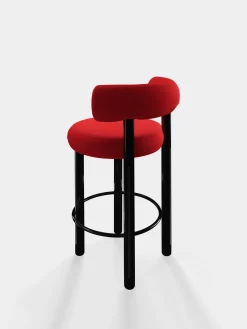Fat Black Steel 65cm Counter Stool