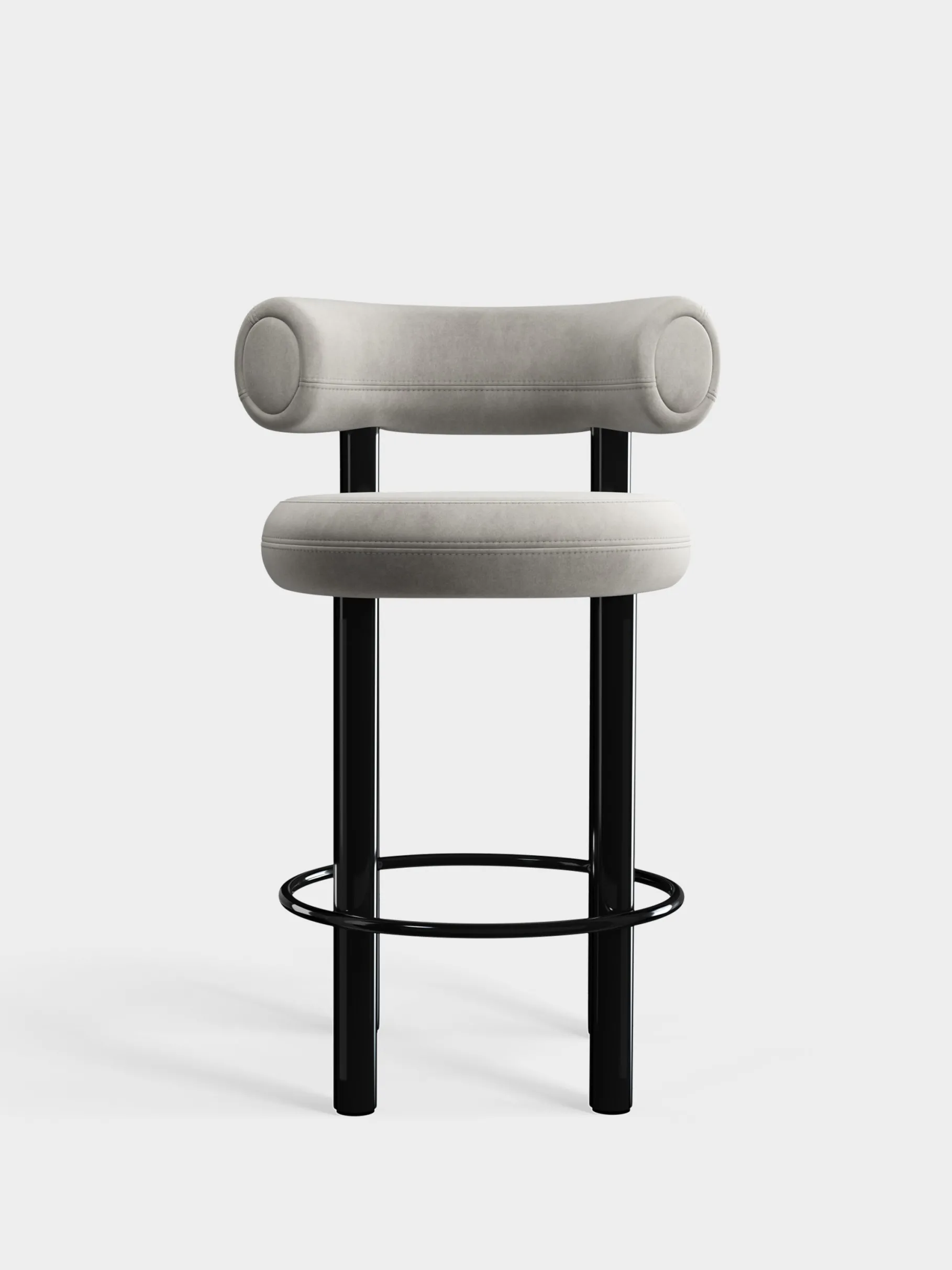 Fat Black Steel 65cm Counter Stool