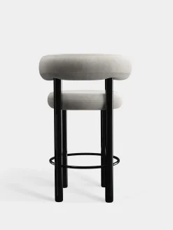 Fat Black Steel 65cm Counter Stool