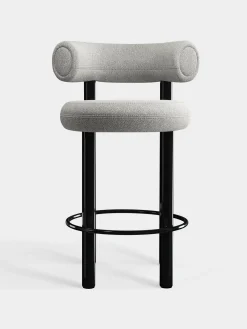 Fat Black Steel 65cm Counter Stool