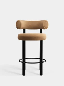 Fat Black Steel 65cm Counter Stool