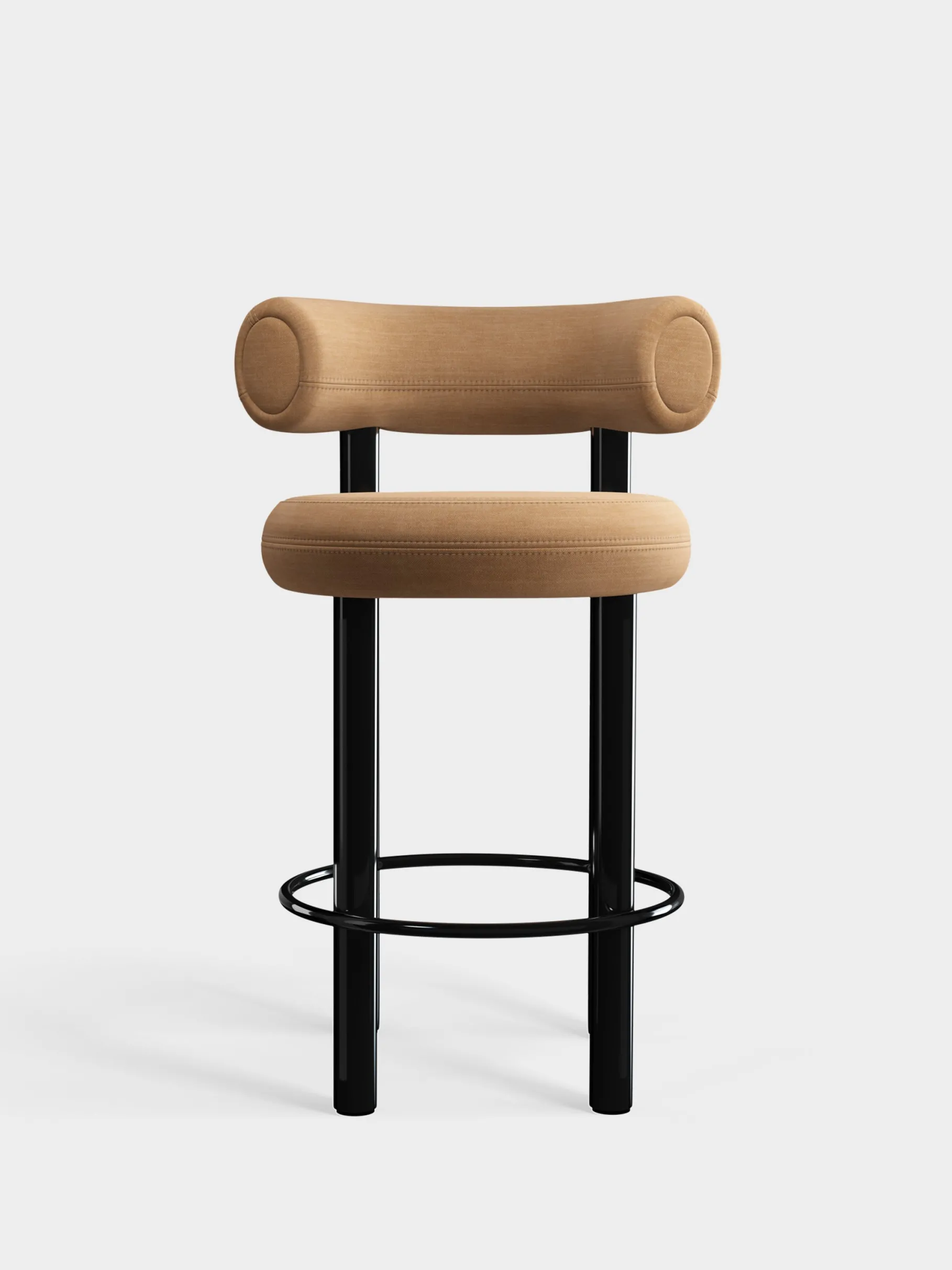 Fat Black Steel 65cm Counter Stool
