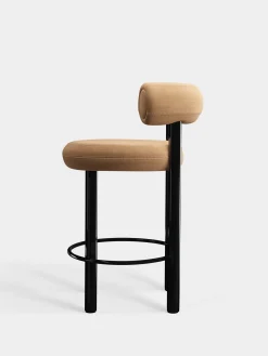 Fat Black Steel 65cm Counter Stool