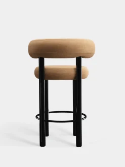 Fat Black Steel 65cm Counter Stool