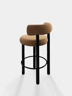 Fat Black Steel 65cm Counter Stool