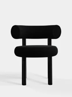 Fat Black Steel Dining Chair