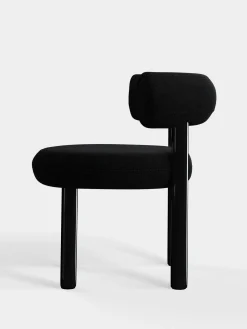 Fat Black Steel Dining Chair