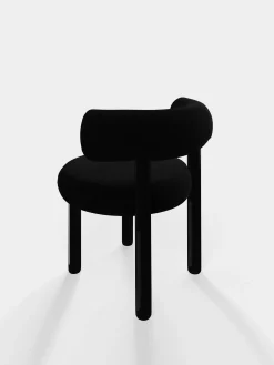 Fat Black Steel Dining Chair