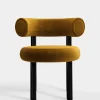 Fat Black Steel Dining Chair