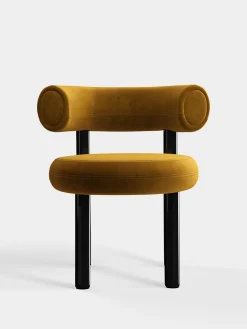 Fat Black Steel Dining Chair