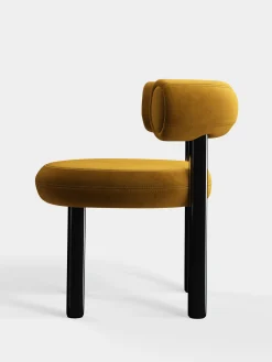 Fat Black Steel Dining Chair