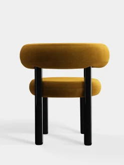 Fat Black Steel Dining Chair