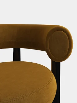 Fat Black Steel Dining Chair