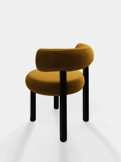 Fat Black Steel Dining Chair