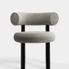 Fat Black Steel Dining Chair