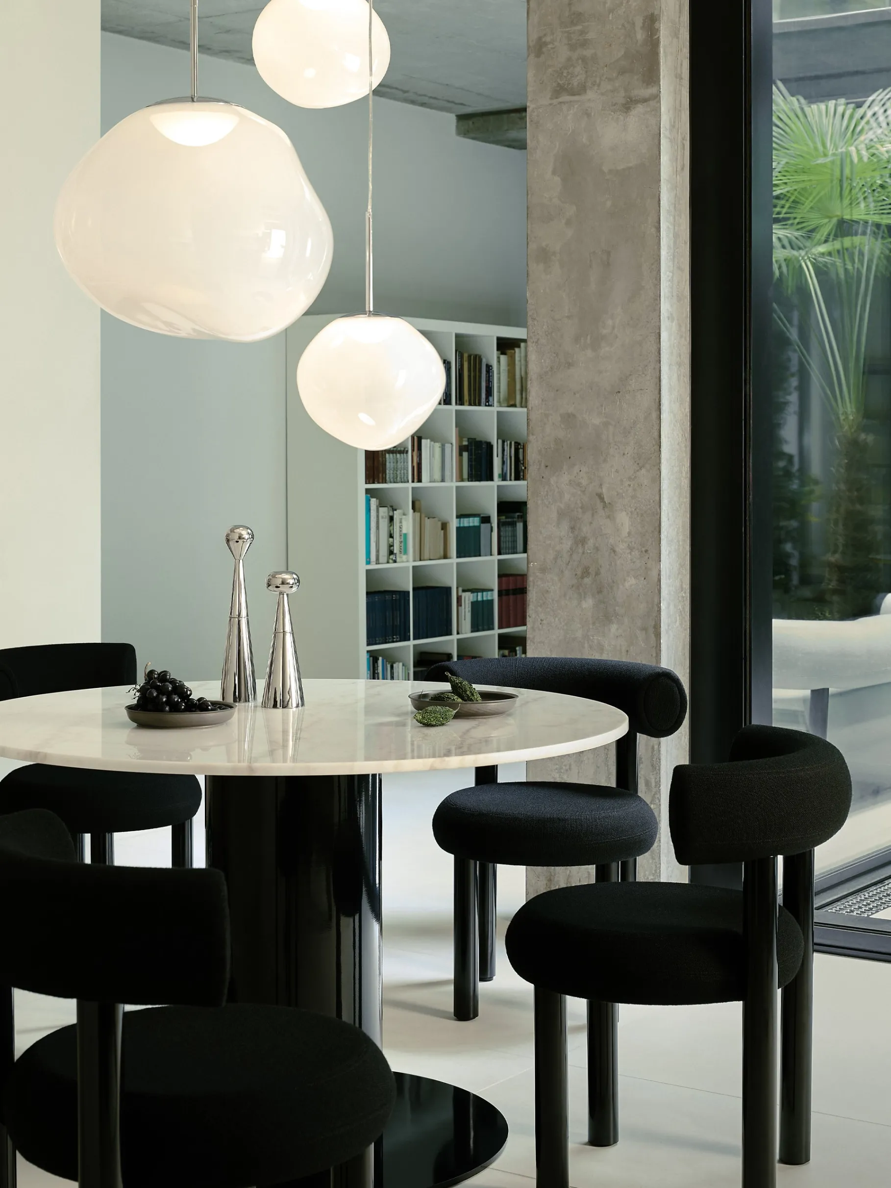 Fat Black Steel Dining Chair