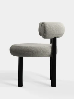 Fat Black Steel Dining Chair