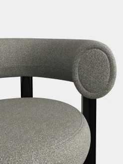 Fat Black Steel Dining Chair