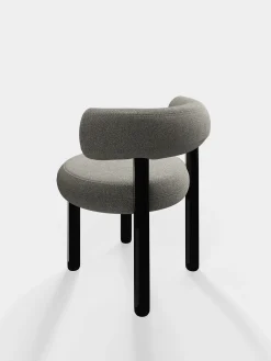 Fat Black Steel Dining Chair