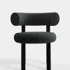 Fat Black Steel Dining Chair