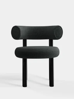 Fat Black Steel Dining Chair