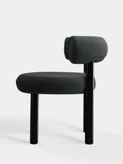 Fat Black Steel Dining Chair