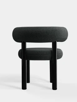 Fat Black Steel Dining Chair
