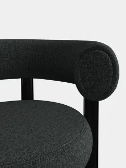 Fat Black Steel Dining Chair