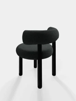 Fat Black Steel Dining Chair