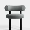 Fat Black Steel Dining Chair