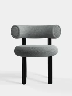 Fat Black Steel Dining Chair