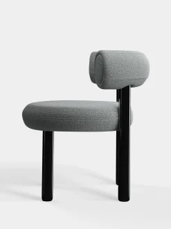 Fat Black Steel Dining Chair