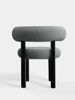 Fat Black Steel Dining Chair