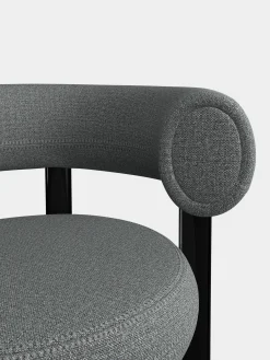 Fat Black Steel Dining Chair