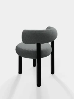 Fat Black Steel Dining Chair