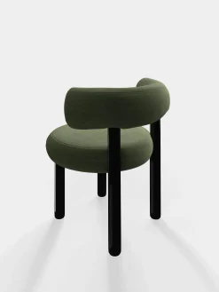 Fat Black Steel Dining Chair