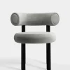 Fat Black Steel Dining Chair